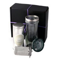 Tall Tin with 30 Rare Organic Satin Tea Bags/ Tea Tumbler & Gift Box